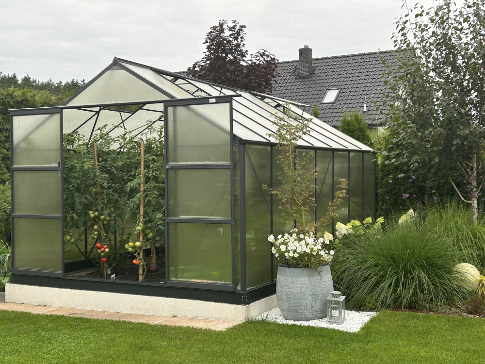 Invernadero de aluminio Azalea 3,08 x 4,3 m CoverTech antracita