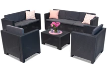 Conjunto de muebles de jardín Colorado Coffee 7 antracita de technorattan Bica