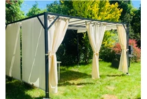 Techo para terraza pérgola Santorini 3 x 4m crema Garden Point