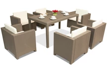 Colorado Premium mimbre set de 6 capuchino Bica
