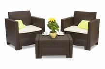 Conjunto de technorattan Nebraska Terrace Bica marrón