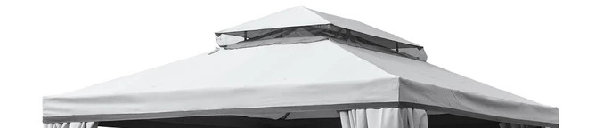 Cubierta para pabellón de Valencia 3x4 m gris Garden Point