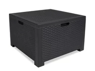 Mesa en technorattan con caja para cojines Storage antracita Bica