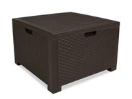 Mesa en technorattan con caja para cojines Storage marrón Bica