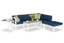 Moderna rinconera de aluminio Cardiff de Garden Point