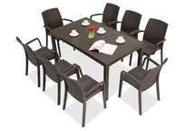 Muebles en technorattan marrón Houston/Indiana Bica de 8 plazas