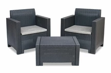 Nebraska Terrace conjunto de technorattan Bica antracita