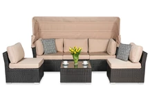 Conjunto ratán moderno New Orleans marrón Garden Point