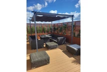 Pérgola de terraza antracita La Palma 3x4 Garden Point
