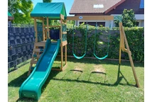 Parque infantil de madera con torre Buckley Hill