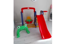 Parque infantil con tobogán y columpio, super tobogán Baloo