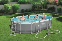 Rack piscina con bomba Power Steel 488 x 305 x 107 cm Bestway