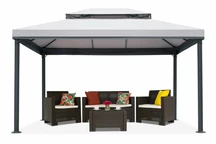 Cenador de jardín Valencia 3x4m Garden Point, gris