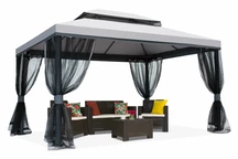 Cenador gris con mosquitera Valencia 3x4 m Garden Point