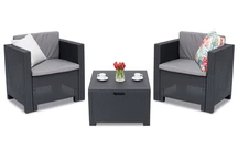 Colorado Terrace Box 2 conjunto technorattan antracita Bica con arcón