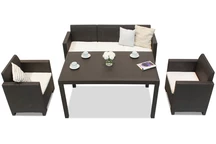 Conjunto Nebraska Apetito 5 mimbre marron Bica