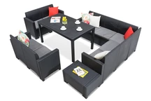 Conjunto Technorattan con rinconera Comida 9 antracita Bica