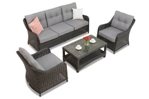 Conjunto Toledo Coffee 5 en technorattan Garden Point antracita