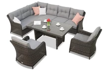Conjunto Toledo Comida 7 en technorattan Garden Point antracita