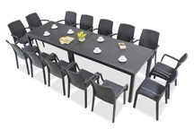 Conjunto de comedor en technorattan para Houston/Indiana 14 antracita Bica