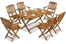 Conjunto de jardín de madera Laos/Delhi 6 Garden Point