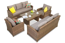 Conjunto de muebles de jardín Parma Apetito 8 grande marrón Garden Point