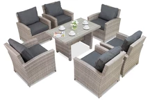Conjunto de muebles de jardín Parma Premium gris Garden Point