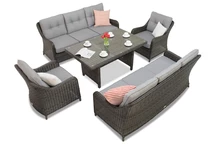 Conjunto de muebles de jardín Toledo Apetito 8 grande antracita Garden Point