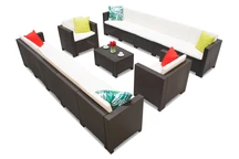 Conjunto de poliratán con dos sofás grandes Colorado Coffee Max 12 marrón Bica