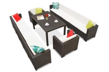 Conjunto de sofás Colorado Fiesta Max 12 grande en poliratán antracita Bica