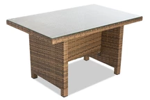 Mesa de jardín de poliratán marrón Parma de Garden Point