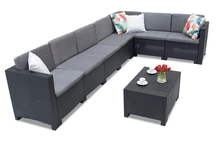 Esquina de technorattan con mesa Colorado Corner 7 antracita Bica