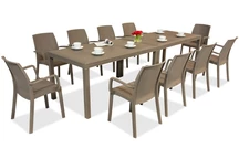 Juego de comedor de jardín Houston/Indiana 10 cappuccino Bica