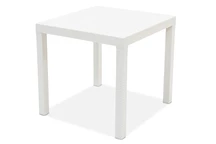 Mesa cuadrada de polirratán blanco Dallas Bica