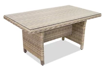 Mesa de ratán artificial Toledo beige Garden Point