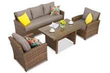 Muebles de jardín Parma Apetito 5 en technorattan Garden Point marrón