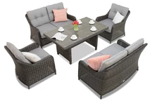 Muebles de jardín Toledo Apetito 6 en technorattan antracita Garden Point