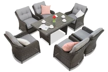 Muebles de jardín Toledo Premium en technorattan Garden Point antracita