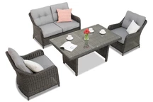 Muebles en technorattan Toledo Apetito 4 antracita Garden Point