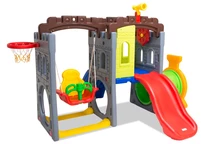 Parque infantil de plástico para niños Castillo de caballero Baloo