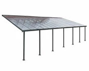 Pérgola de policarbonato Feria Palram 3 x 10,35 m gris