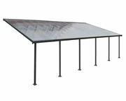 Pérgola de policarbonato Feria Palram 3 x 9,71 m gris