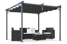 Pérgola de terraza antracita La Palma 3x3 Garden Point
