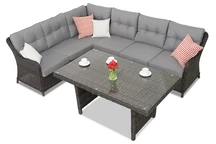 Rincón de jardín con mesa Toledo Comida 5 antracita Garden Point