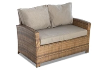 Sofá de jardín de 2 plazas en ratán sintético marrón Parma Garden Point