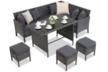 Un exclusivo conjunto de muebles de ratán Siena antracita Garden Point