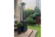 Sombrilla estufade jardín a gas pirámide Saturno antracita Garden Point