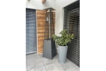 Sombrilla estufade jardín a gas pirámide Saturno antracita Garden Point