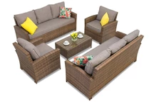 Conjunto de muebles de jardín Parma Coffee 8 marrón Garden Point