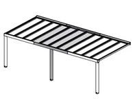 Elemento de extensión para el techo de terraza de aluminio Stockholm Palram - Canopia, 2,9 m gris